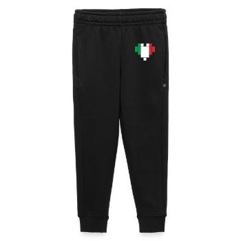 Pixel Herz Italien Flagge - Kinder/Teenager Premium Sweathose - Schwarz - Vorne - AI Model Kid Male (0cm)