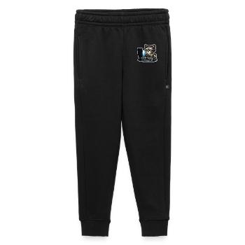 Gaming Raccoon – Gamer Raccoon with Controller - Kids’/Teens' Premium Sweatpants - black - Front - AI Model Kid Male (0cm)