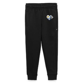 Uruguay flag football with heart used - Kids’/Teens' Premium Sweatpants - black - Front - AI Model Kid Male (0cm)