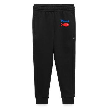 FISH. MEMORY. HUMOR - Kids’/Teens' Premium Sweatpants - black - Front - AI Model Kid Male (0cm)