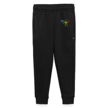 dinosaure tyrannosaure rex, t-rex arc-en-ciel - Pantalon de survêtement enfant/adolescent premium - noir - Devant - AI Model Kid Male (0cm)