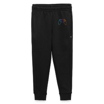 Neon Gamepad – Colorful Controller Motif - Kids’/Teens' Premium Sweatpants - black - Front - AI Model Kid Male (0cm)