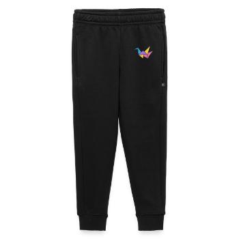 Grue origami colorée - Pantalon de survêtement enfant/adolescent premium - noir - Devant - AI Model Kid Male (0cm)
