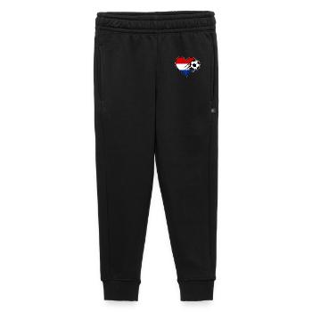 Drapeau des Pays-Bas Fussball_mit_Herz - Pantalon de survêtement enfant/adolescent premium - noir - Devant - AI Model Kid Male (0cm)