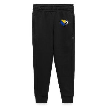 Bosnien Flagge Fußball mit Herz used - Kinder/Teenager Premium Sweathose - Schwarz - Vorne - AI Model Kid Male (0cm)