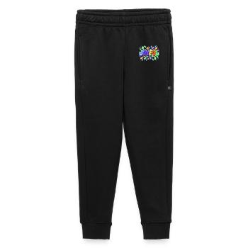 Happy Multicolor Splattered Typo - Kids’/Teens' Premium Sweatpants - black - Front - AI Model Kid Male (0cm)