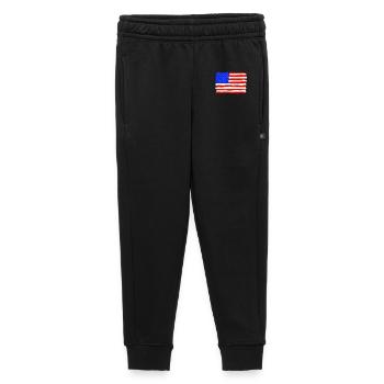 Painted American Flag - Kids’/Teens' Premium Sweatpants - black - Front - AI Model Kid Male (0cm)