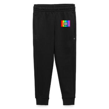 Télévision rétro sur des bandes arc-en-ciel - Pantalon de survêtement enfant/adolescent premium - noir - Devant - AI Model Kid Male (0cm)