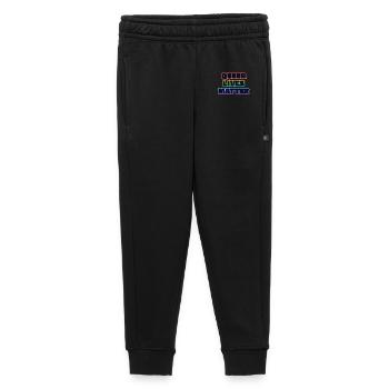 Queer Lives Matter Rainbow Dark Text - Kids’/Teens' Premium Sweatpants - black - Front - AI Model Kid Male (0cm)