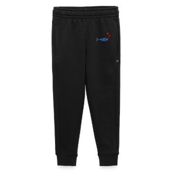 fish. sardine. fish. April fool. sea - Kids’/Teens' Premium Sweatpants - black - Front - AI Model Kid Male (0cm)