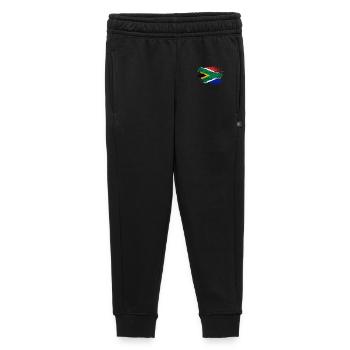 Drapeau de l’Afrique du Sud utilisé - Pantalon de survêtement enfant/adolescent premium - noir - Devant - AI Model Kid Male (0cm)