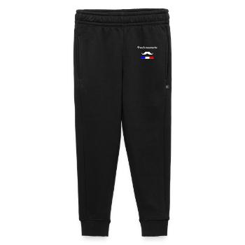French Moustache - Pantalon de survêtement enfant/adolescent premium - noir - Devant - AI Model Kid Male (0cm)