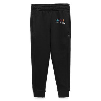 Peace Love Windsurfing - Kids’/Teens' Premium Sweatpants - black - Front - AI Model Kid Male (0cm)