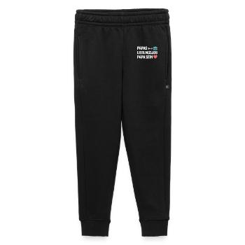 Papas Lieblingsjob Papa Sein Vater Vatertag Spruch - Kinder/Teenager Premium Sweathose - Schwarz - Vorne - AI Model Kid Male (0cm)