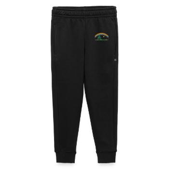 Arc-en-ciel arc-en-ciel avec prairie et papillon - Pantalon de survêtement enfant/adolescent premium - noir - Devant - AI Model Kid Male (0cm)