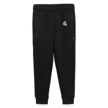 Un homme en maillot de corps veut manger des hamburgers - Pantalon de survêtement enfant/adolescent premium - noir - Devant - AI Model Kid Male (0cm)