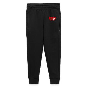 Marokko Tunesien Flagge Herz - Kinder/Teenager Premium Sweathose - Schwarz - Vorne - AI Model Kid Male (0cm)