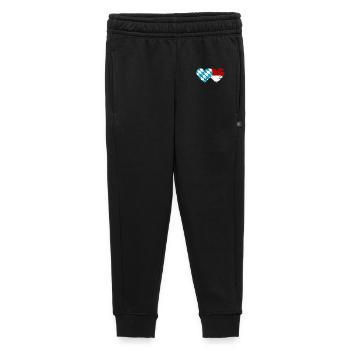 Bavaria Indonesia Flag Heart Used - Kids’/Teens' Premium Sweatpants - black - Front - AI Model Kid Male (0cm)