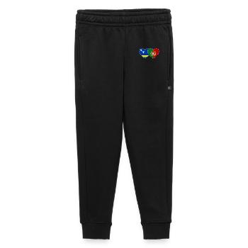 Curaçao_Portugal_Flagge_Herz - Kids’/Teens' Premium Sweatpants - black - Front - AI Model Kid Male (0cm)