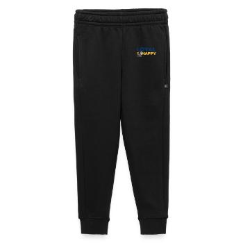 Chien fidèle et heureux logo cartoon - Pantalon de survêtement enfant/adolescent premium - noir - Devant - AI Model Kid Male (0cm)