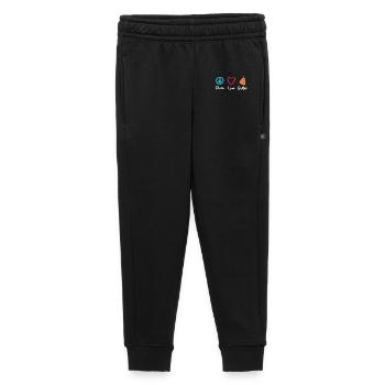 Peace Love Guitar - Kids’/Teens' Premium Sweatpants - black - Front - AI Model Kid Male (0cm)
