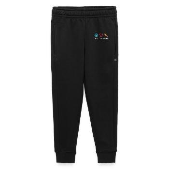 Paix Amour Plomberie - Pantalon de survêtement enfant/adolescent premium - noir - Devant - AI Model Kid Male (0cm)