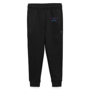 Created By Human Retro Glitch Saying - Kids’/Teens' Premium Sweatpants - black - Front - AI Model Kid Male (0cm)