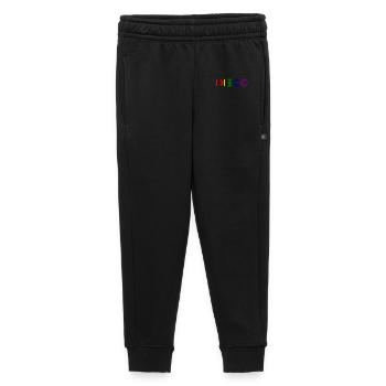Disco Neon Stripes Rétro - Pantalon de survêtement enfant/adolescent premium - noir - Devant - AI Model Kid Male (0cm)