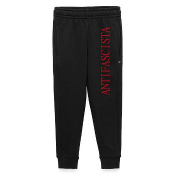 Antifascista lettering vertical in red lettering - Kids’/Teens' Premium Sweatpants - black - Front - AI Model Kid Male (0cm)