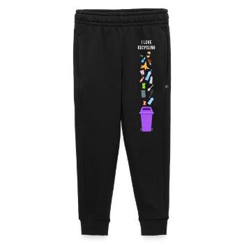i love Recycling - Kinder/Teenager Premium Sweathose - Schwarz - Vorne - AI Model Kid Male (0cm)