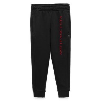Antifascista lettering vertical (stretched) - Kids’/Teens' Premium Sweatpants - black - Front - AI Model Kid Male (0cm)