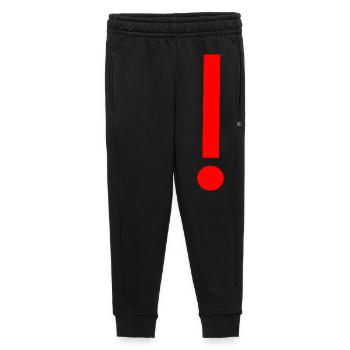 Red exclamation mark, template, pattern - Kids’/Teens' Premium Sweatpants - black - Front - AI Model Kid Male (0cm)