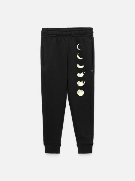 Moon Cat - Kids’/Teens' Premium Sweatpants - black