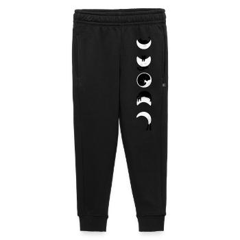 Minimalist Cat Moon Phases - Kids’/Teens' Premium Sweatpants - black - Front - AI Model Kid Male (0cm)