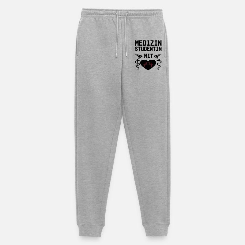 Medizinstudentin mit Herz Geschenk - Männer Premium Bio Jogginghose - Grau meliert