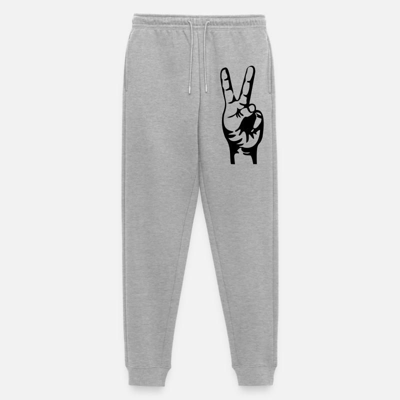 biker wave - Männer Premium Bio Jogginghose - Grau meliert