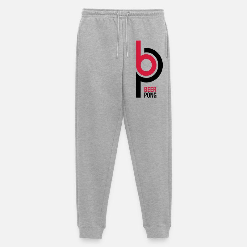 BP Beer Pong - Männer Premium Bio Jogginghose - Grau meliert