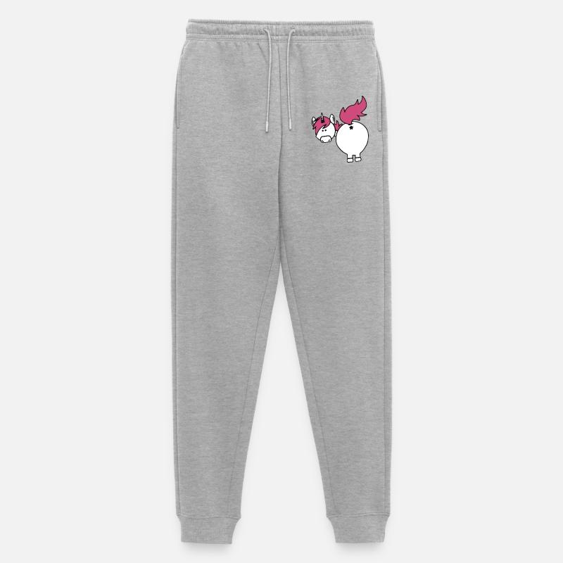 einhorn hintern - Männer Premium Bio Jogginghose - Grau meliert