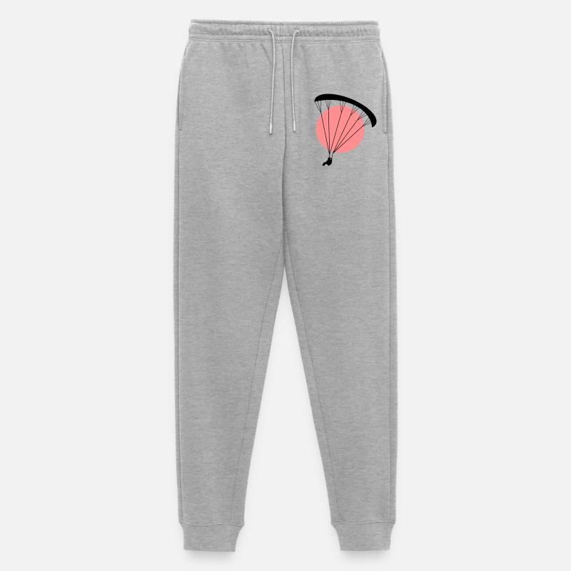 Paraglider Sunset Vektor - Männer Premium Bio Jogginghose - Grau meliert