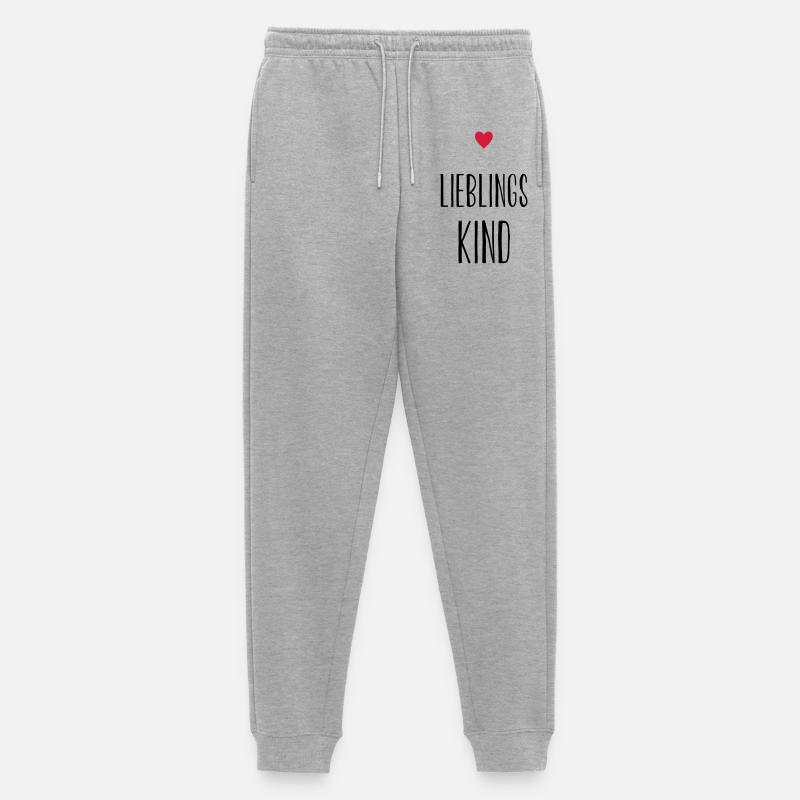 Kind Lieblingskind Herz Geschenk Geschenkidee - Männer Premium Bio Jogginghose - Grau meliert