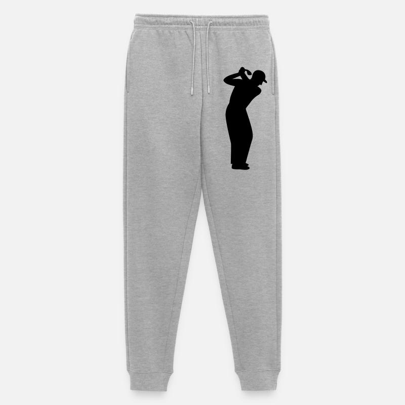 Golfer beim Abschlag - Männer Premium Bio Jogginghose - Grau meliert