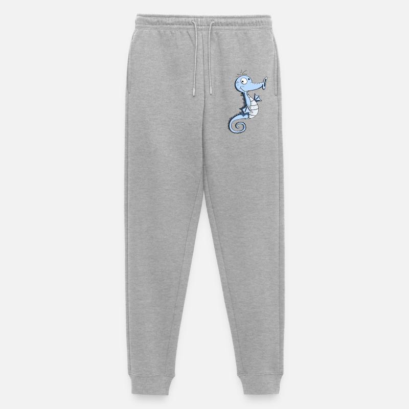 Lustiges Seepferdchen - Seepferd - Seepferde - Männer Premium Bio Jogginghose - Grau meliert