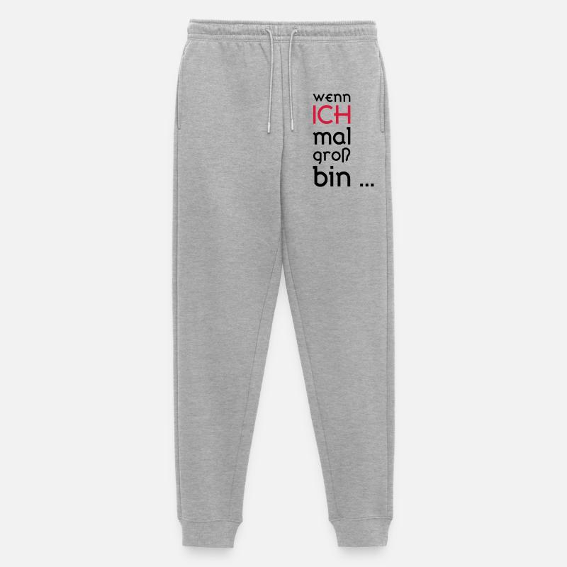 ... Quando sarò grande ... - Pantaloni da jogging ecologici premium da uomo - grigio melange