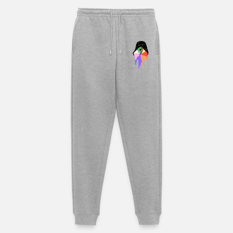 Sternenregenbogen Mystische Illustration - Männer Premium Bio Jogginghose - Grau meliert