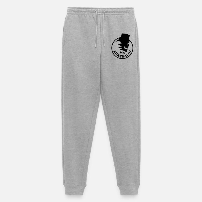 Mr. Adrenalin - Männer Premium Bio Jogginghose - Grau meliert