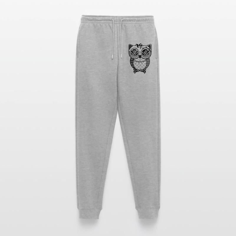 Patchwork Eule Männer Premium Bio Jogginghose