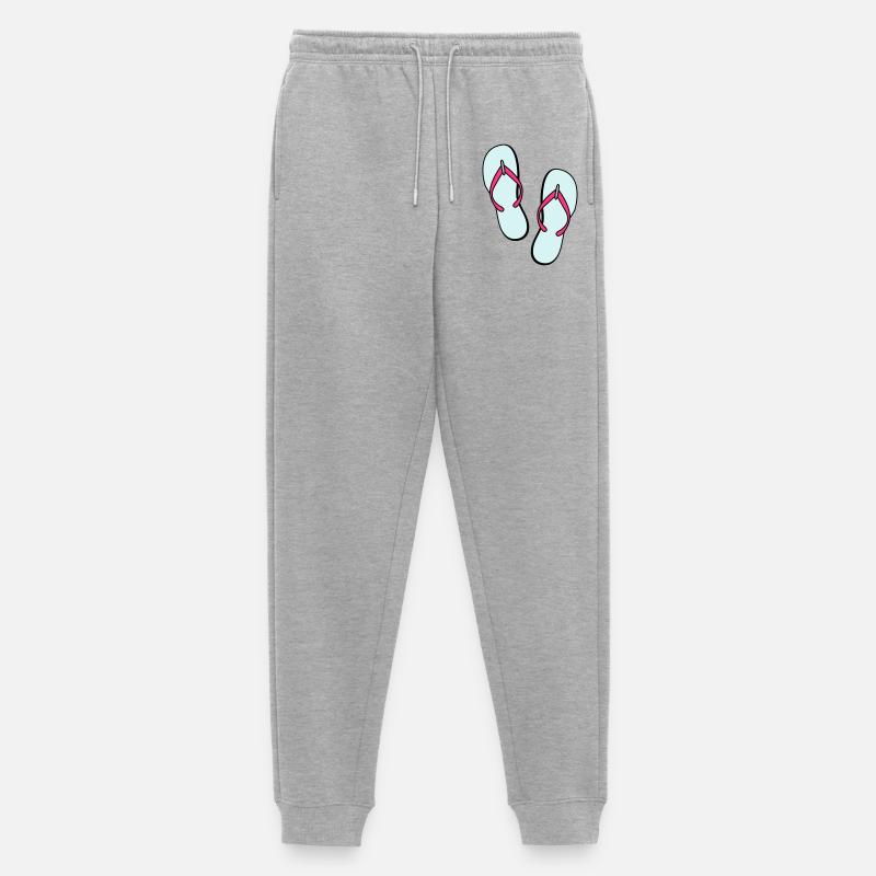 flip flops sommer beach strand party - Männer Premium Bio Jogginghose - Grau meliert