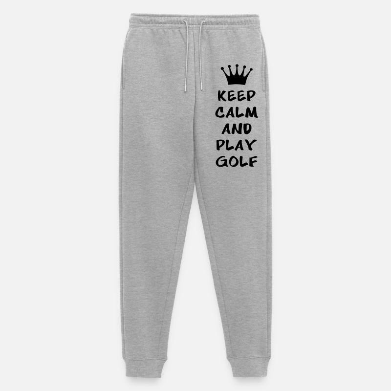 KEEP CALM AND PLAY GOLF - Männer Premium Bio Jogginghose - Grau meliert