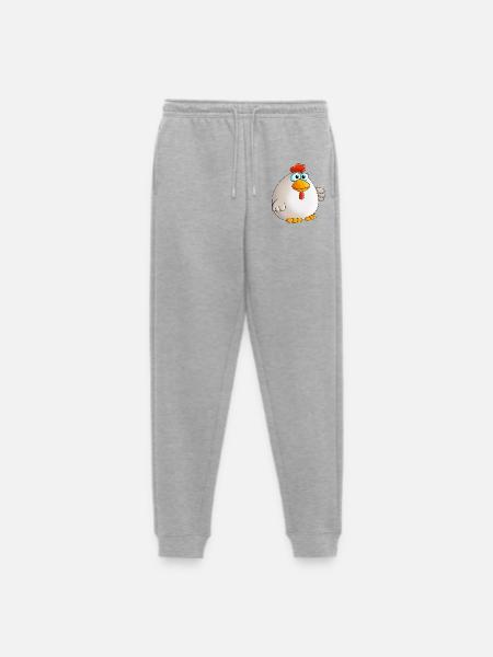 sweet hen - Men's Premium Organic Joggers - heather grey