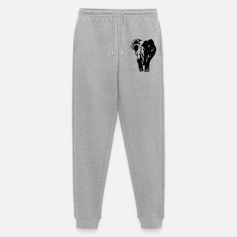 Elefant - Männer Premium Bio Jogginghose - Grau meliert